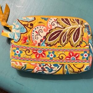 Vera Bradley Yellow Floral Cosmetic Bag